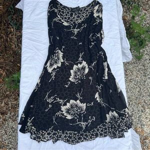 Vintage 90s Style Lola P Reversible Floral Mini Dress, Boho Cottagecore Summer